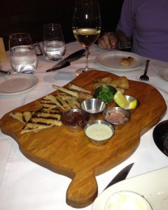 Bone marrow with "various accompaniments".